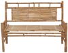 vidaXL Gartenbank mit Auflage 120 cm Bambus 3063886 Bild 3