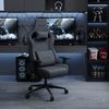 Devoko Gaming-Stuhl Luxuriöser Wildlederimitat,Ergonomisch & Großzügigem Sitz,Bürostuhl, Atmungsaktiver Stoff, Memory-Schaum, Leiseroller, Gaslift Stufe 4 Bild 2