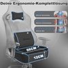 Devoko Gaming-Stuhl Luxuriöser Wildlederimitat,Ergonomisch & Großzügigem Sitz,Bürostuhl, Atmungsaktiver Stoff, Memory-Schaum, Leiseroller, Gaslift Stufe 4 Bild 3