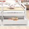 Kinderbett mit 2 Schlafgelegenheiten, Rausfallschutz, Schubladen und Rollrost, 90x200 cm (2-St), Hausbett Bild 5