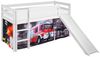 Lilokids 'Jelle' Spielbett 90x200 cm, Feuerwehr, Kiefer massiv, mit Rutsche und Vorhang Bild 2