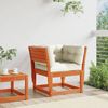 vidaXL Gartensofa mit Armlehnen und Kissen Braun Massivholz Kiefer 844696 Bild 3