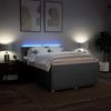 vidaXL Boxspringbett mit Matratze Hellgrau 160x200 cm Stoff 3289814 Bild 5