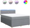 vidaXL Boxspringbett mit Matratze Hellgrau 160x200 cm Stoff 3289814 Bild 2