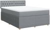 vidaXL Boxspringbett mit Matratze Hellgrau 160x200 cm Stoff 3289814 Bild 3