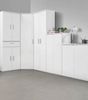mokebo® Mehrzweckschrank 60 cm Breite mit Einlegeböden 'Der Schlanke', schmaler Schrank in Weiß aus Holz, grifflose Öffnung, funktionaler Aktenschrank Bild 4