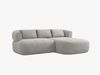 Micadoni 5-Sitzer Ecksofa Jenny Kleine Version Rechts Boucle Now or Never Hellgrau Bild 2