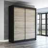 Schwebetürenschrank PAX 2-türig Schrank 160 cm (mit Spiegel) Farbe: Schwarz , sonoma Bild 2