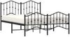 vidaXL Bettgestell mit Kopf- und Fußteil Metall Schwarz 135x190 cm 373806 Bild 3
