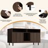 Katzentoiletten-Schrank/Sideboard, B 120 x T 50 x H 66 cm, aus MDF in Nussbaumoptik mit Doppeltüren Bild 5