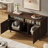Katzentoiletten-Schrank/Sideboard, B 120 x T 50 x H 66 cm, aus MDF in Nussbaumoptik mit Doppeltüren Bild 3