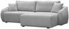 Ecksofa Designersofa Sofa ELISE in Stoff Wind Hellgrau Ottomane Links Bild 5