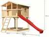 Karibu Stelzenhaus Benjamin naturbelassen Mit roter Rutsche Bild 2