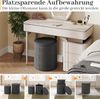 2er-set Runde hocker mit stauraum verschachtelbare Sitzhocker mit abnehmbaren Deckeln Grau Bild 3