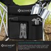 KESSER® Campingstuhl faltbar bis 150 kg Angelstuhl Faltstuhl Klappstuhl Gepolstert mit Armlehnen, Getränkehalter + Tasche mit hoher Rückenlehne, Strandstuhl, Klapphocker Schwarz / Schwarz Bild 4