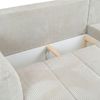 Ecksofa Schlafsofa ONTARIO XS in Stoff Poso Senfgelb Ottomane Links Bild 4