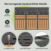 STILVORA Mülltonnenbox Multifunktionaler Außenschrank Müllbox mit integriertem Pflanzkasten (2-in-1 Design, Pflanzkasten, Mülltonnenschrank, wetterfest, 3 St, Jalousien-Lüftung, Kettenführung, getrennte Öffnungseinheiten), für Garten, Terrasse, Balkon,... Bild 4