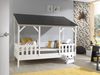 Hausbett Katiya 214x105x174 Massivholz+MDF Weiß/Schwarz Bild 2
