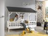 Hausbett Katiya 214x105x174 Massivholz+MDF Weiß/Schwarz Bild 3