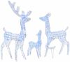 vidaXL LED-Rentier-Familie Weihnachtsdeko Acryl 300 LED Blau 329795 Bild 2