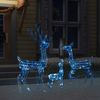 vidaXL LED-Rentier-Familie Weihnachtsdeko Acryl 300 LED Blau 329795 Bild 3