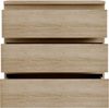 Forte EDMORE Kommode 70 80, moderne Kommode mit 3 Schubladen, Holzwerkstoff, Sonoma Eiche Holzdekor, 77,2 cm breit x 79,8 cm hoch x 42,2 cm tief Bild 4