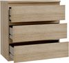 Forte EDMORE Kommode 70 80, moderne Kommode mit 3 Schubladen, Holzwerkstoff, Sonoma Eiche Holzdekor, 77,2 cm breit x 79,8 cm hoch x 42,2 cm tief Bild 5