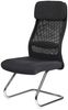 Dmora Stuhl Fulgenzia, Büro-Wartezimmersitze, Ergonomischer Wartesitz, 58x47h105 cm, Schwarz Bild 2