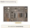 rauch Drehtürenschrank Kleiderschrank Schrank Garderobe Wäscheschrank BESTSELLER MONTCLAR (3 Ausstattungen BASIC/CLASSIC/PREMIUM (SOFT-CLOSE), Breiten 201-400 cm) Front in Glas/Hochglanz/Dekor/Grauspiegel in 5 Breiten MADE IN GERMANY Bild 4