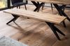 Esszimmerbank 120x45x45cm Akazie Massivholz Metall Loft-Style Industrial ohne Lehne Bild 2