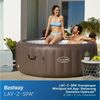 Bestway 6001S LAY-Z-SPA Whirlpool Dominica HydroJet Energiespar mit App-Steuerung, für 6 Personen Ø 196 x 71 cm, Urbanbraun Bild 2