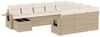 vidaXL 11-tlg. Garten-Sofagarnitur mit Kissen Beige Poly Rattan 3253065 Bild 2
