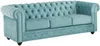 Vente-unique - Sofa 3-Sitzer - Samt - Hellblau - CHESTERFIELD Bild 5