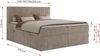 Mks Möbel 'Tiliano' Boxspringbett mit Kopfteil und Topper, Hellbraun, 160x200 cm, H3 Bild 5