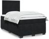vidaXL Boxspringbett mit Matratze Schwarz 120x190 cm Samt 3293154 Bild 1