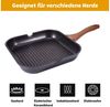 BlingBin Grillpfanne Antihaft Steakpfanne mit Griff, Quadratische Pfanne für Induktion, Aluminiumlegierung (1er Set, 1-tlg, 48*29,5*4,5cm), Omlettenpfanne Pfanne mit Lebensmittelclips für Alle Herdarten Bild 3