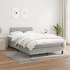 vidaXL Boxspringbett mit Matratze Hellgrau 120x190 cm Stoff 3269744 Bild 3