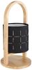LED Tischleuchte, Holz, Textil schwarz, H 33 cm Bild 4