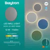 LED Designer Wandleuchte Rund Grau IP65 – 12W Außenwandleuchte 3CCT Bild 3