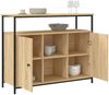 vidaXL Sideboard Sonoma-Eiche 100 x 35 x 80 cm Holzwerkstoff 835500 Bild 4