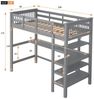 Flieks Hochbett Kiefernholzbett Kinderbett Lattenrost 90x200cm onhe Stuhl Bild 2