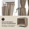 Senator Lounge Gartenliege 188 x 208 x 205 cm Sonnendach Polyester Stahl Taupe Bild 5