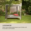 Senator Lounge Gartenliege 188 x 208 x 205 cm Sonnendach Polyester Stahl Taupe Bild 2