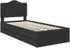 vidaXL Bettrahmen mit Schubladen Schwarz 90 x 200 cm Ingenieurs Holz 3413451 Bild 4