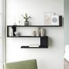 Wandregal Kitee 120 x 14,5 x 71,5 cm Schwarz [en. casa] Bild 3