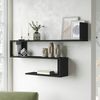 Wandregal Kitee 120 x 14,5 x 71,5 cm Schwarz [en. casa] Bild 2