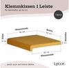 Lycce Bankauflage Klemmkissen, Sitzkissen mit 1 Leiste, 40cm breit - 35cm Klemmtiefe, (1 St), weich gepolstert, verrutscht nicht, edle Optik Samt senf olive Bild 4