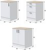Dmora Komplette Küche Orlaya, Moderne Küchenkomposition, Modular Set für Küche, Funktionelle Küchenlösung, Weiß und Eiche Bild 3