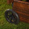 Rattan Loungeliege verstellbar Sonnenliege Polyrattan Lounge Gartenliege Braun Bild 4