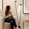 s.luce Beam LED Stehleuchte 2-flammig 145cm Touchdimmer Schwarz Bild 2